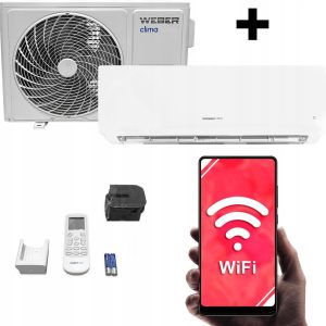 Klimatyzator ścienny WEBER CLIMA Q 3,4 kW + 4D + WiFi OSTATNIE SZTUKI!