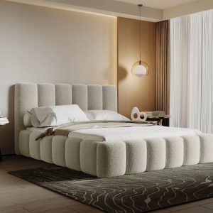 ŁÓŻKO TAPICEROWANE CAPRI 160X200 POJEMNIK MATERAC BOUCLE
