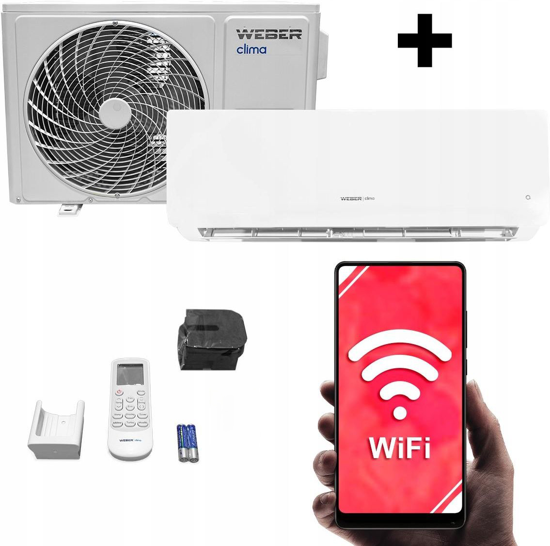 Klimatyzator ścienny WEBER CLIMA Q 3,4 kW + 4D + WiFi OSTATNIE SZTUKI!