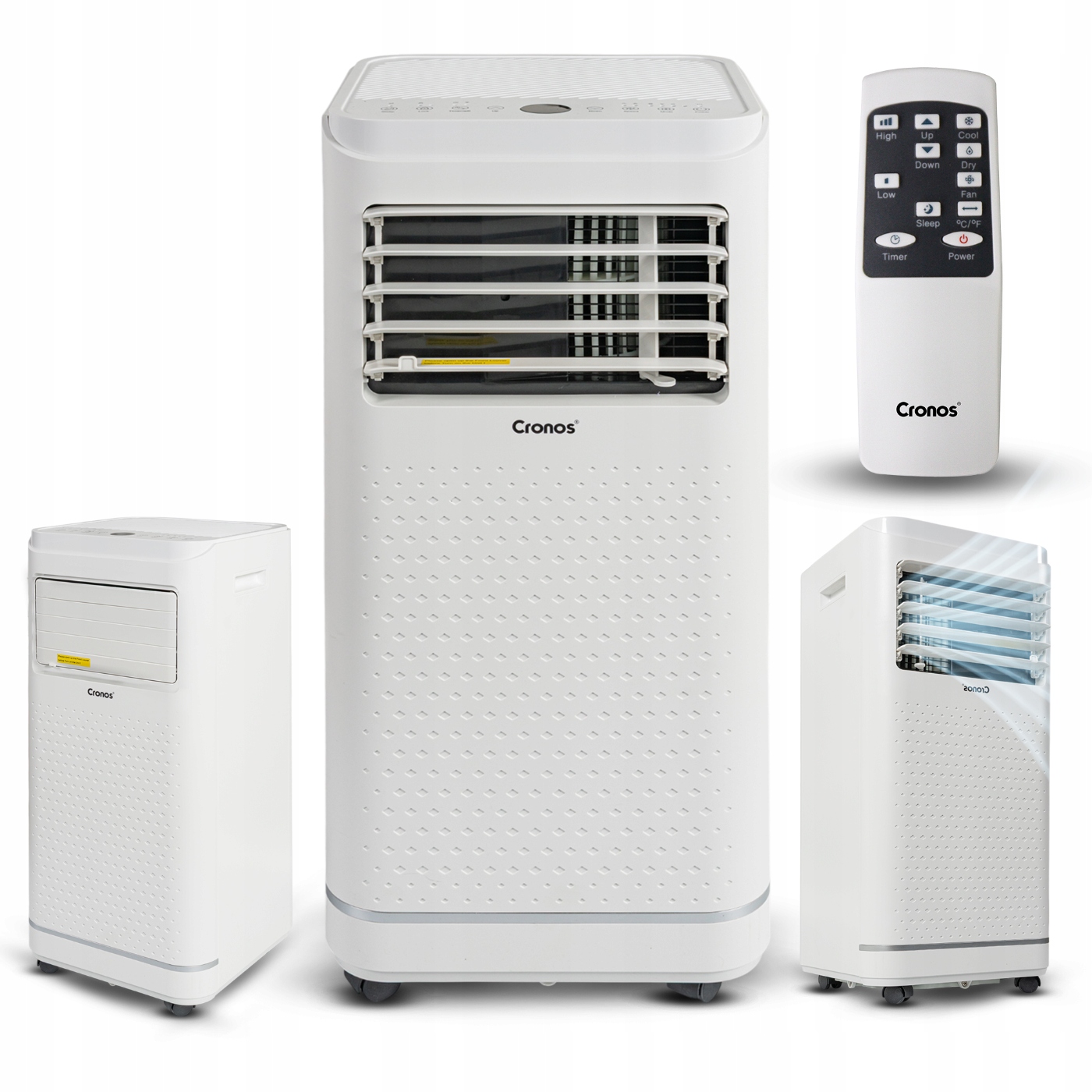 KLIMATYZATOR PRZENOŚNY 2600W CICHY 2,6KW 25m2 PILOT I AKCESORIA CRONOS