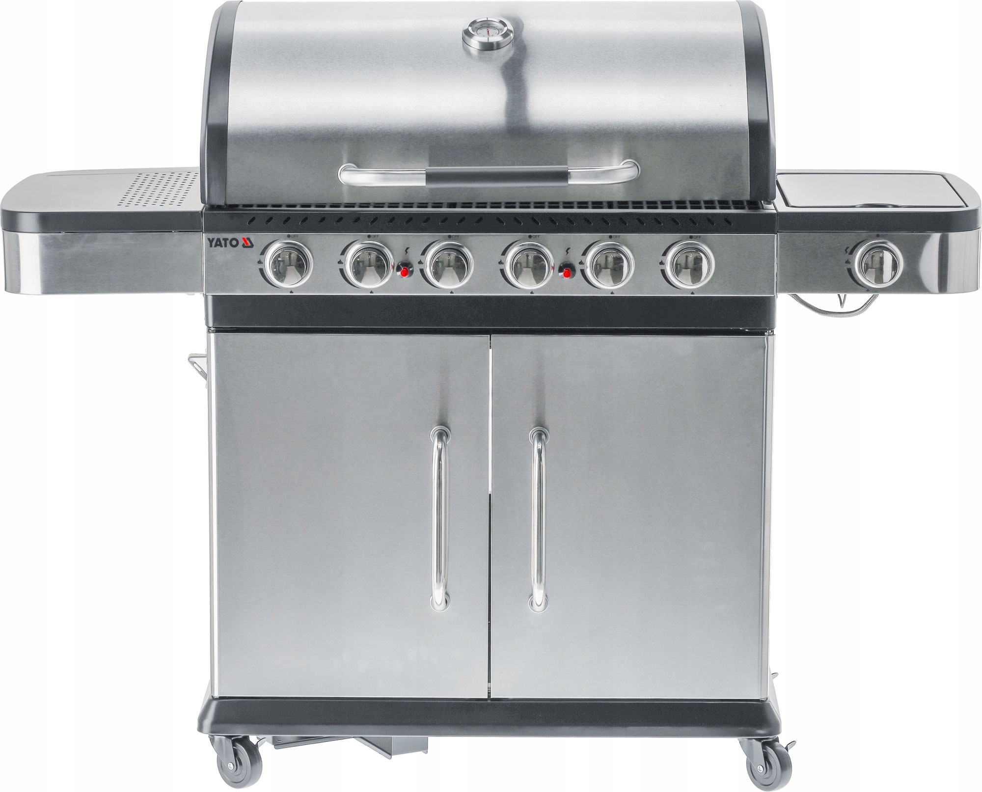 GRILL GAZOWY OGRODOWY 6+1 YATO 20,2 KW STAL NIERDZEWNA ŻELIWNY RUSZT