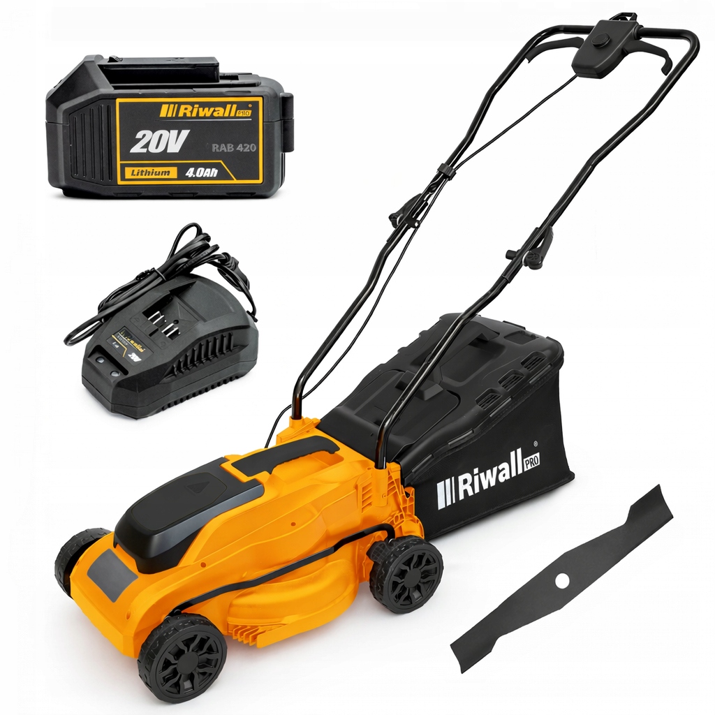 Kosiarka akumulatorowa indukcyjna Riwall 3320i 20V 4Ah 33cm + aku ładowarka Kod producenta KOSIARKA RIWALL