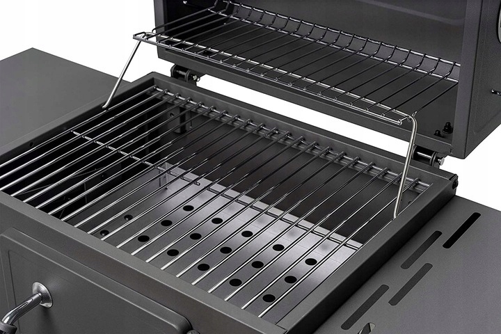 GRILL WĘGLOWY BBQ OGRODOWY POKRYWA POPIELNIK KORBA Szerokość grilla 96 cm