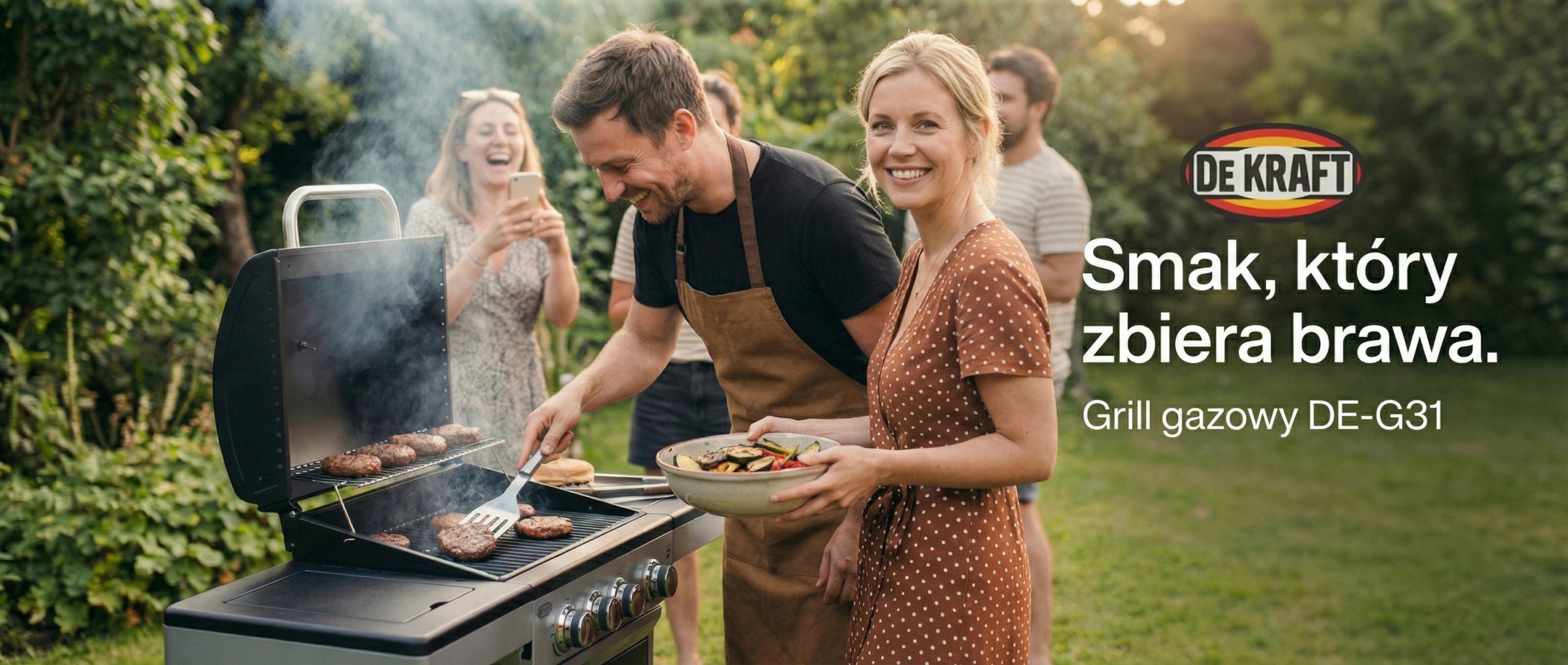 DEKRAFT GRILL GAZOWY 3+1 PALNIKI RUSZT ŻELIWNY SZAFKA NA BUTLĘ (NEBRASKA) EAN (GTIN) 0196378937427