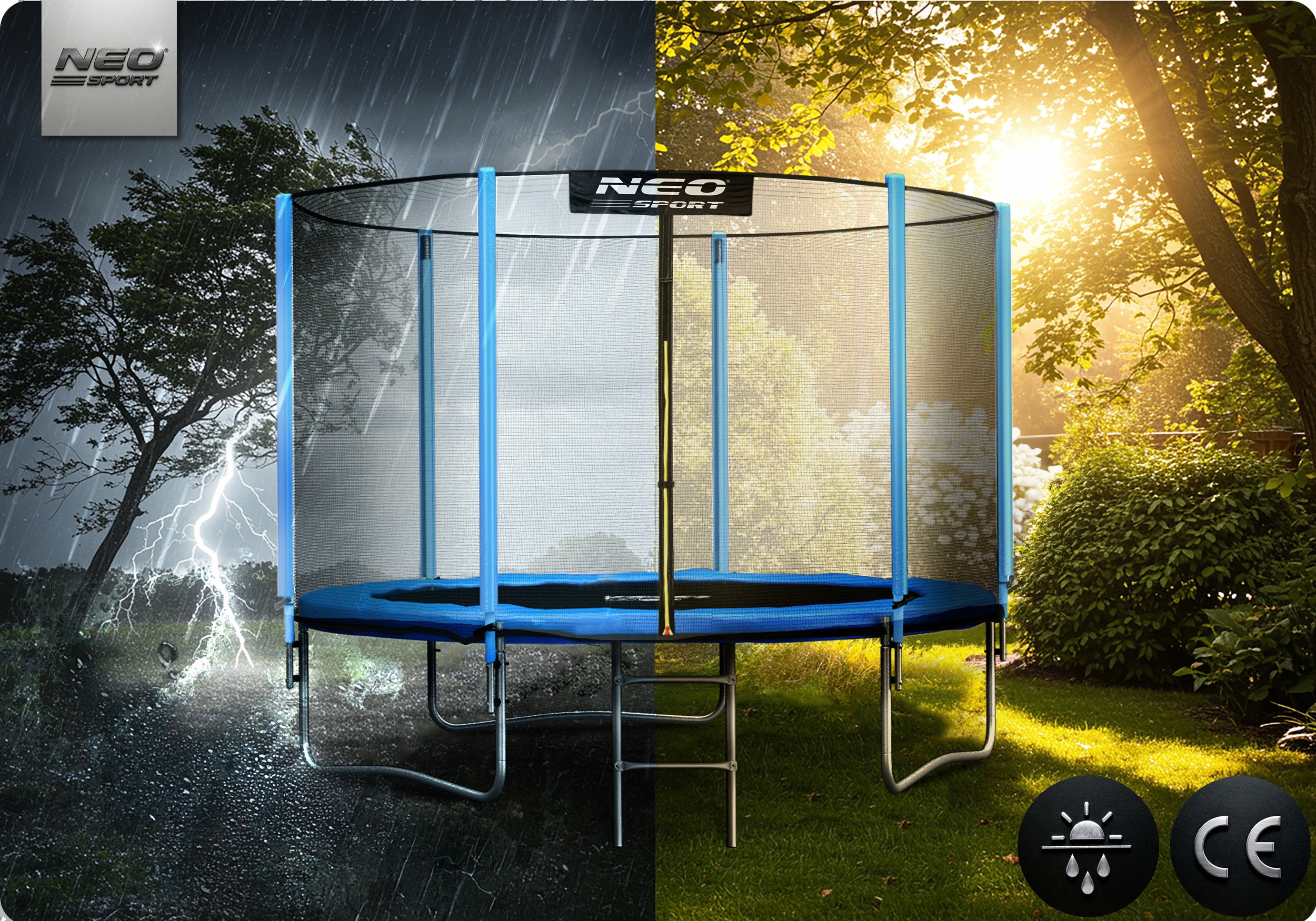 TRAMPOLINA OGRODOWA DLA DZIECI DRABINKA 252cm 8ft Kod producenta 8ft
