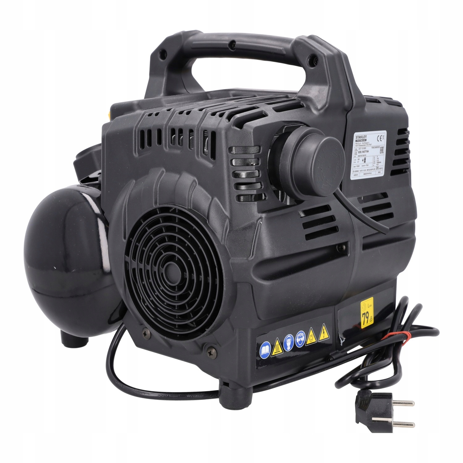 CICHY Kompresor Stanley Fatmax SILENT 8 bar 105 l/min 1kM/750W DST101/8/6 Moc 0.75 kW
