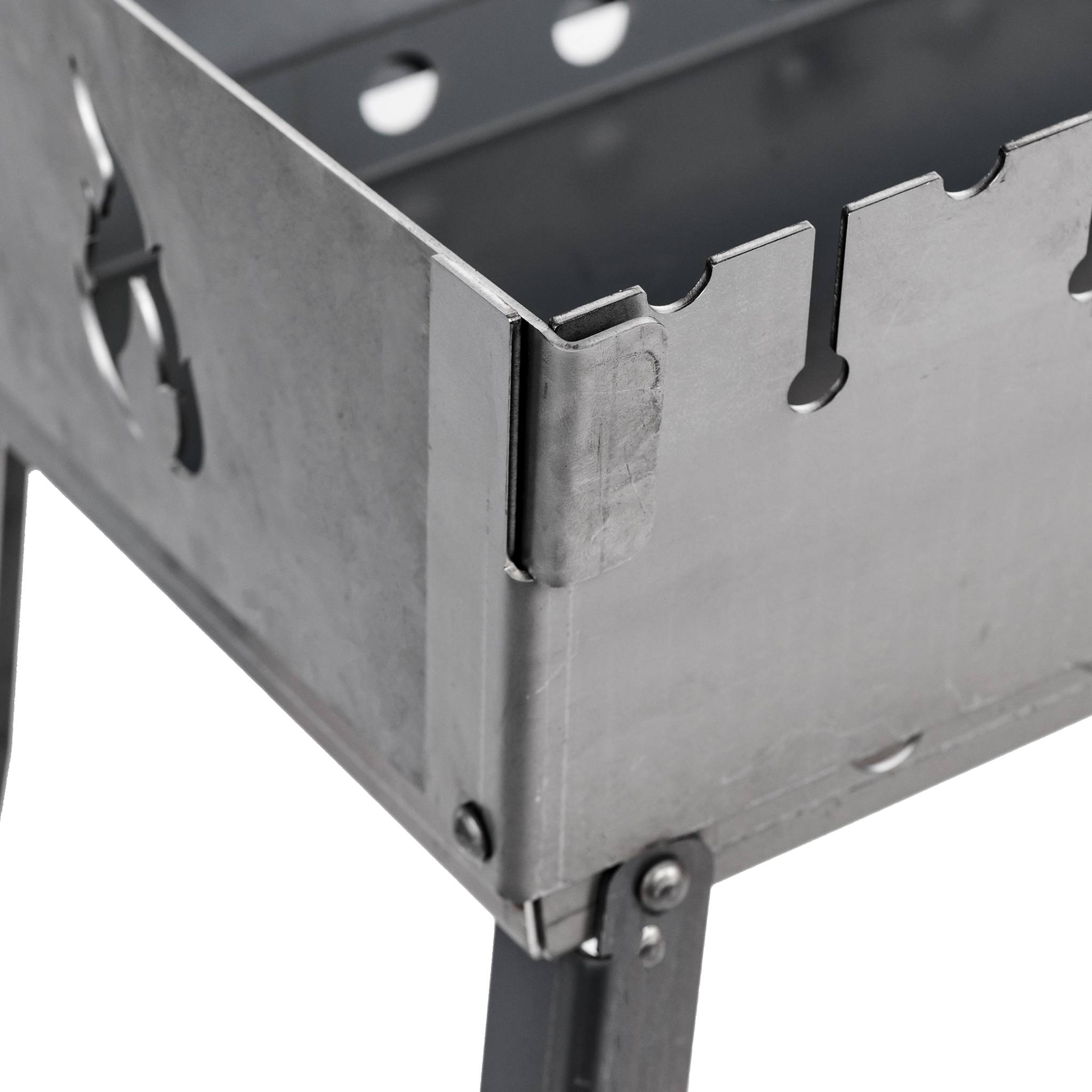 Mangal Grill Walizka Na 8 Szpikulec Składany Węglowy Metal 2mm Solidny Szerokość rusztu 34 cm