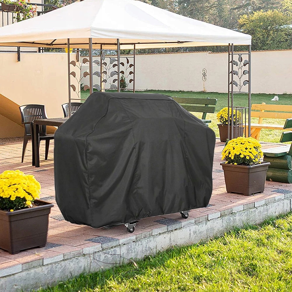 POKROWIEC OSŁONA do GRILLA OGRODOWEGO WODOODPORNY TEKSTYLNY 140x65x115 Wysokość produktu 115 cm