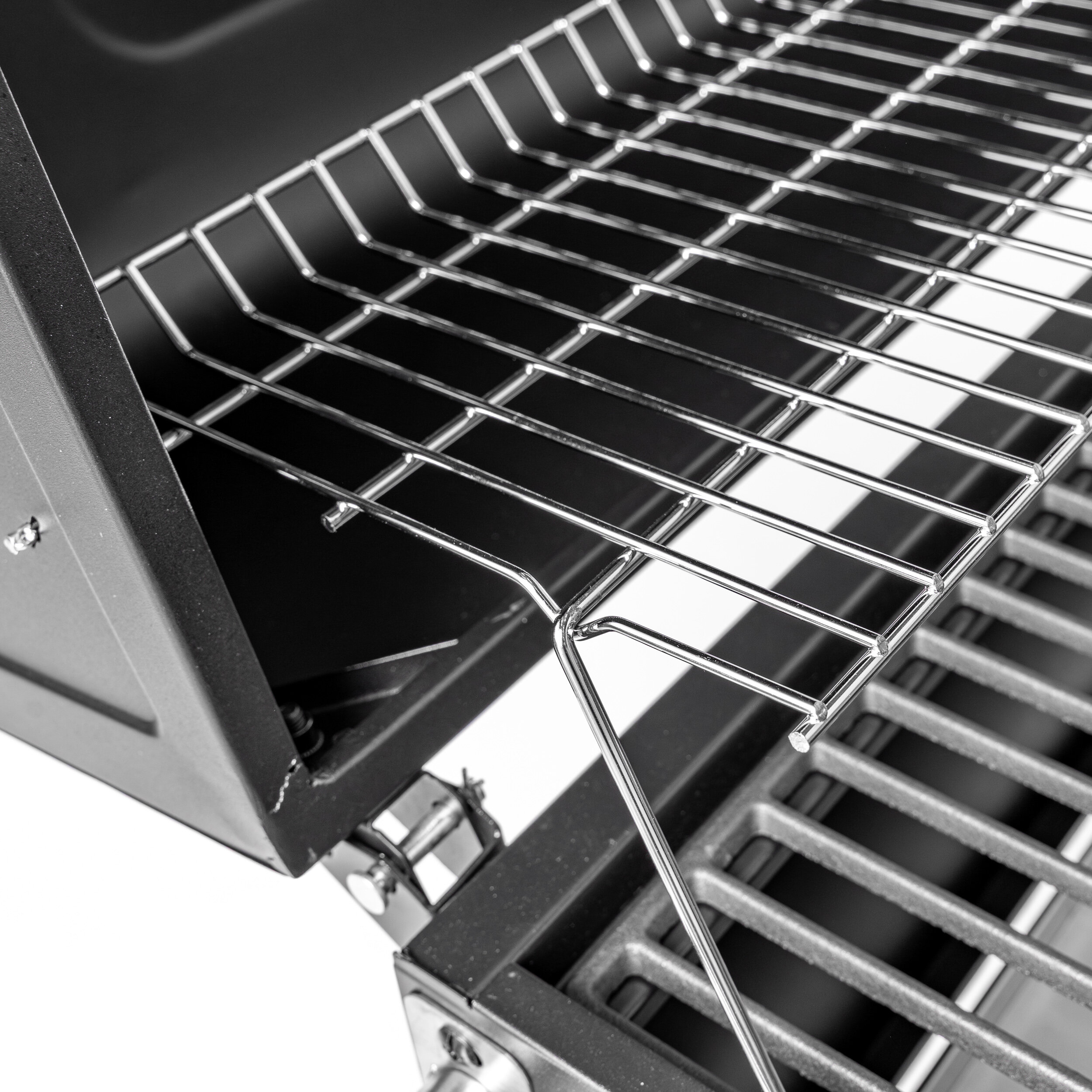 GRILL WĘGLOWY ogrodowy DUŻY XL z pokrywą TERMOMETREM REGULACJĄ RUSZTU Typ przenośny