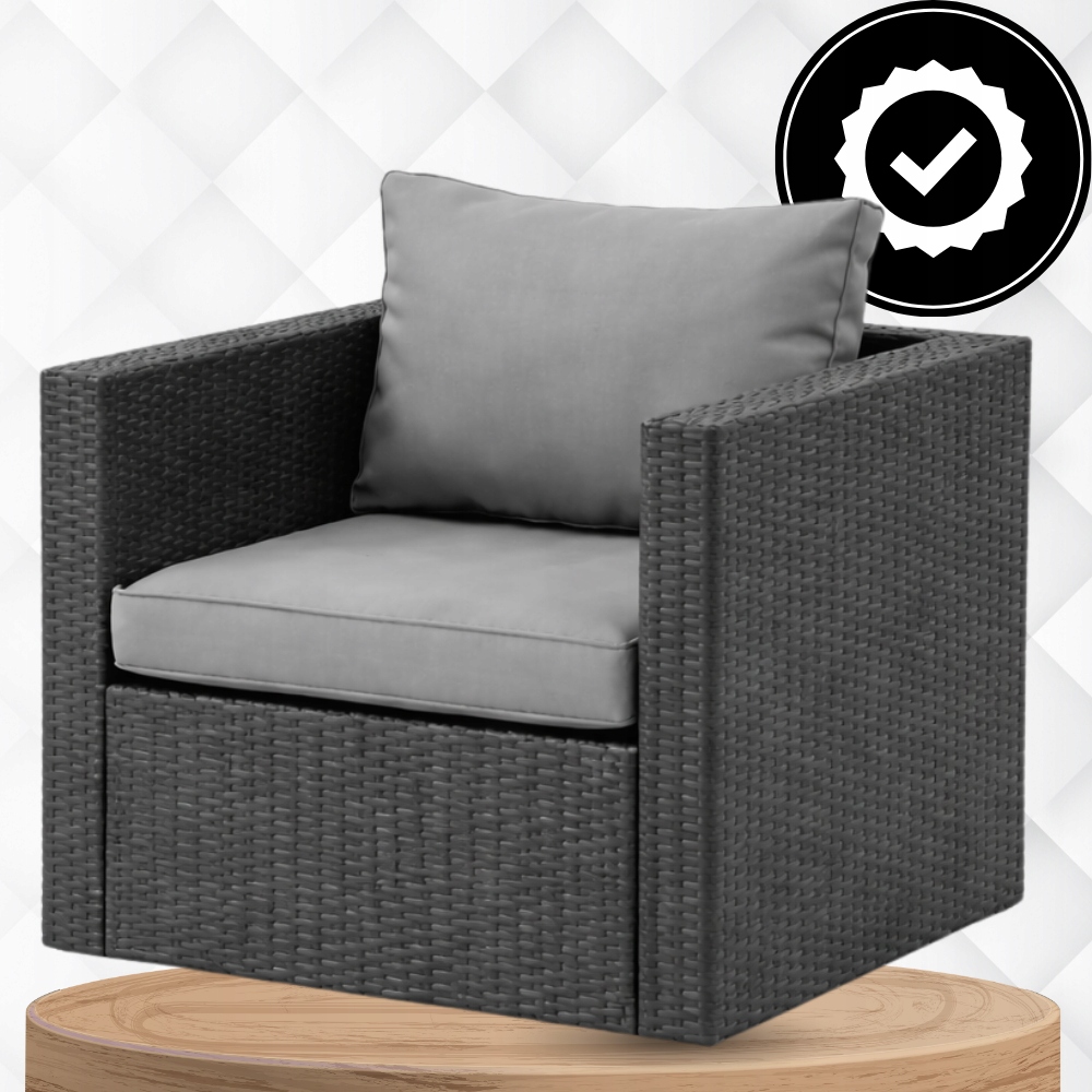 DUŻY Zestaw Mebli OGRODOWYCH Acero 2xFotel Sofa Stolik/Pufa TECHNORATTAN Materiał dominujący tworzywo sztuczne
