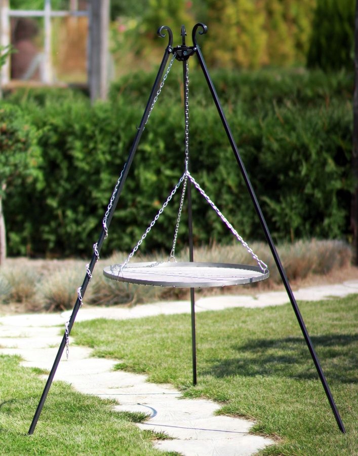 GRILL NA TRÓJNOGU OGRODOWY RUSZT WISZĄCY NIERDZEWNY 60CM NAD OGNISKO Producent CookKing