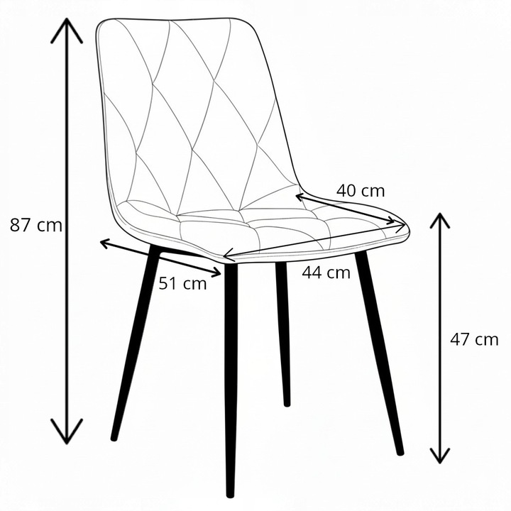 Krzesło Tapicerowane Komplet 6 szt Krzesła do Jadalni Kuchenne Welurowe Marka Elmeri