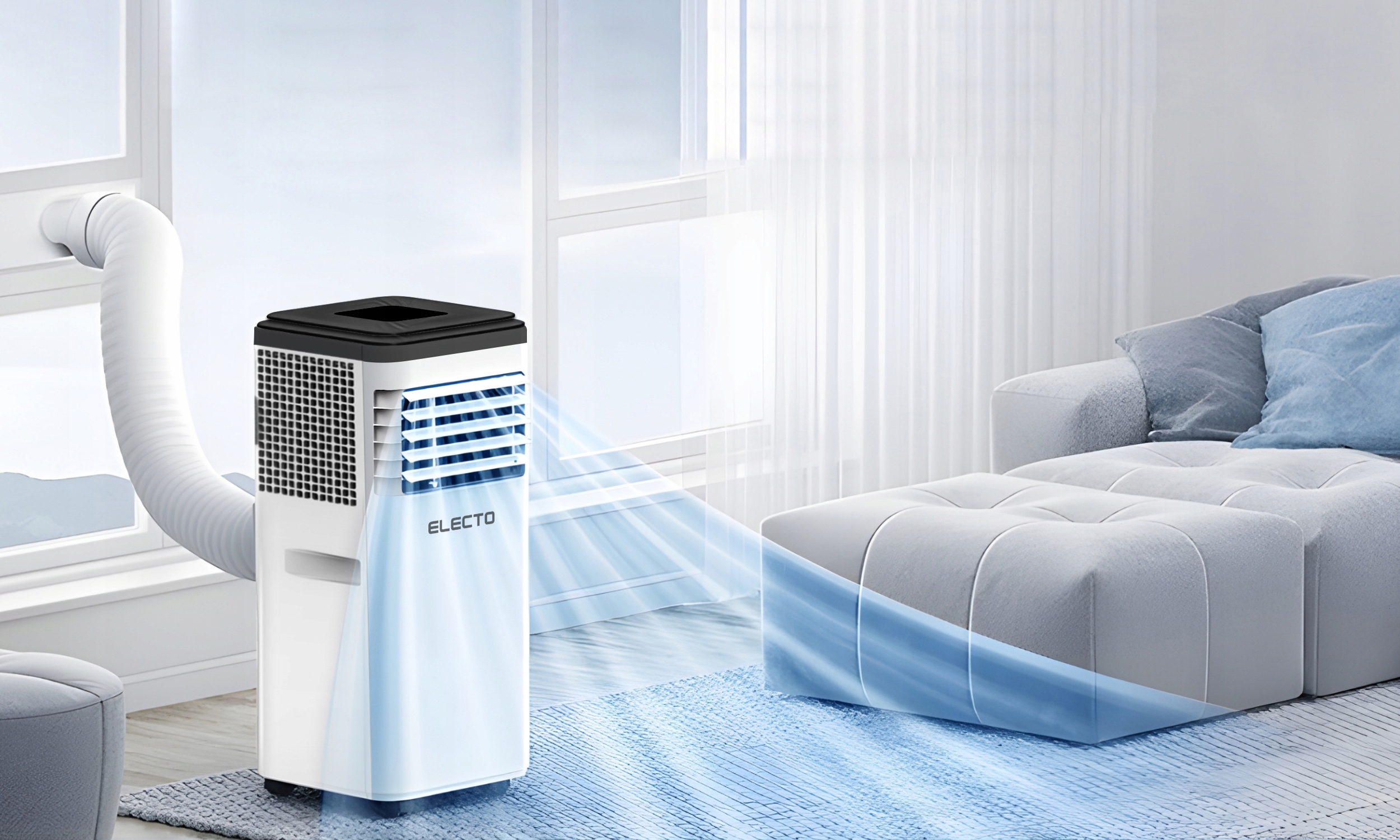 2X KLIMATYZATOR PRZENOŚNY 2,6kW CICHY MAŁY WiFi OSUSZACZ 24l/24H KLIMATYZAC Marka Electo