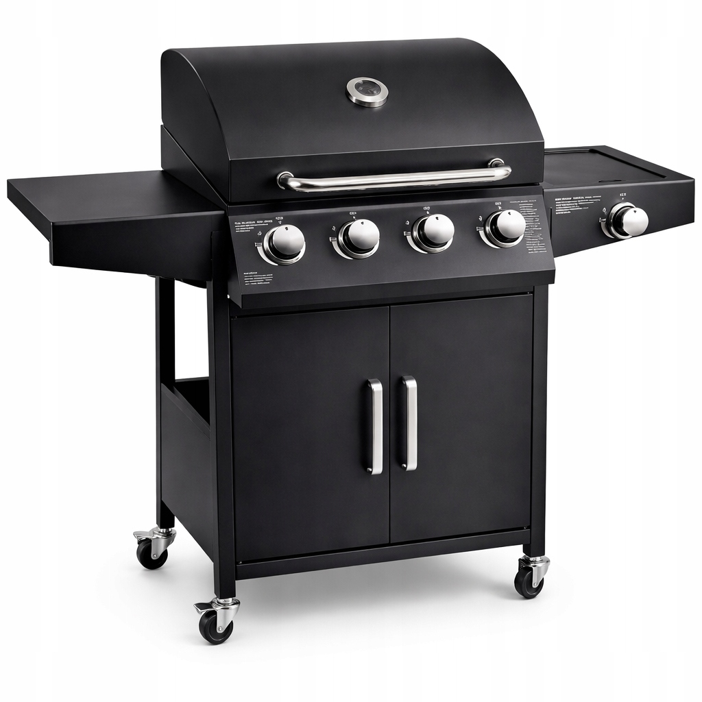 Grill gazowy Riwall Szwagier 0,5l - 5 palnikowy 4+1 + pokrowiec + sztućce Marka Riwall