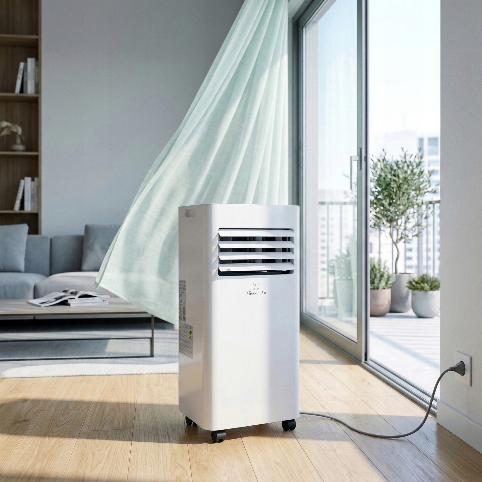 KLIMATYZATOR PRZENOŚNY 3w1 Mission Air 2,1kW +osuszacz 20l/24h TIMER WiFi Klasa energetyczna- chłodzenie A
