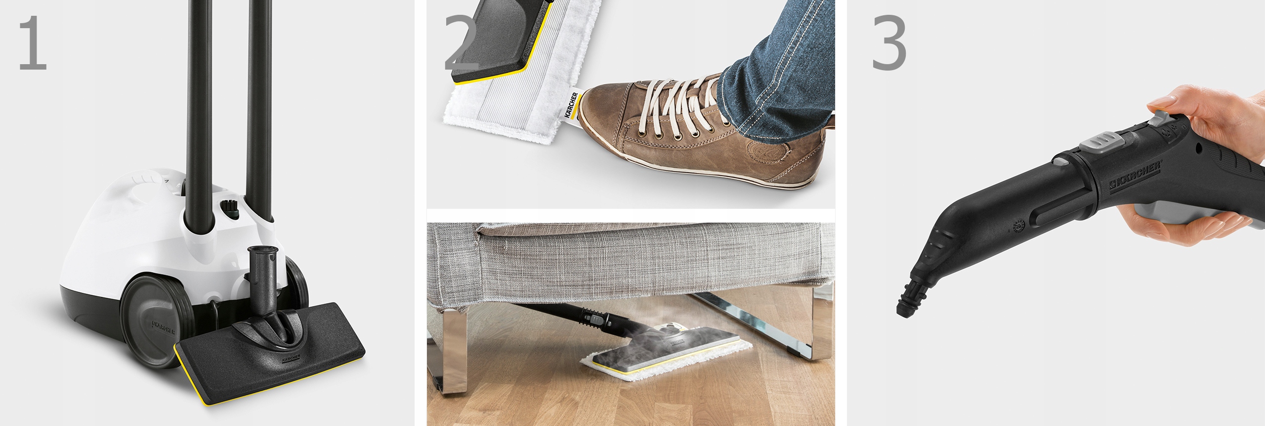 KARCHER SC 2 EasyFix PLUS PAROWNICA MOP MYJKA PAROWA DO PODŁÓG GERMAN XL Maksymalna wydajność powierzchniowa 75 m²