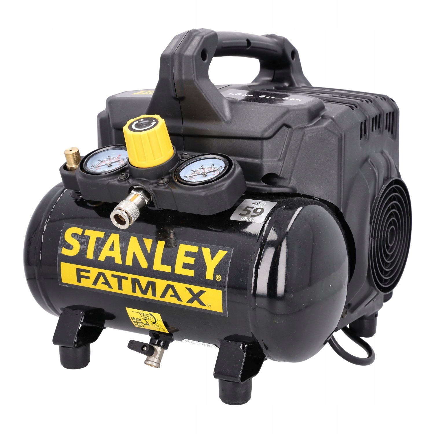 CICHY Kompresor Stanley Fatmax SILENT 8 bar 105 l/min 1kM/750W DST101/8/6 Marka Stanley