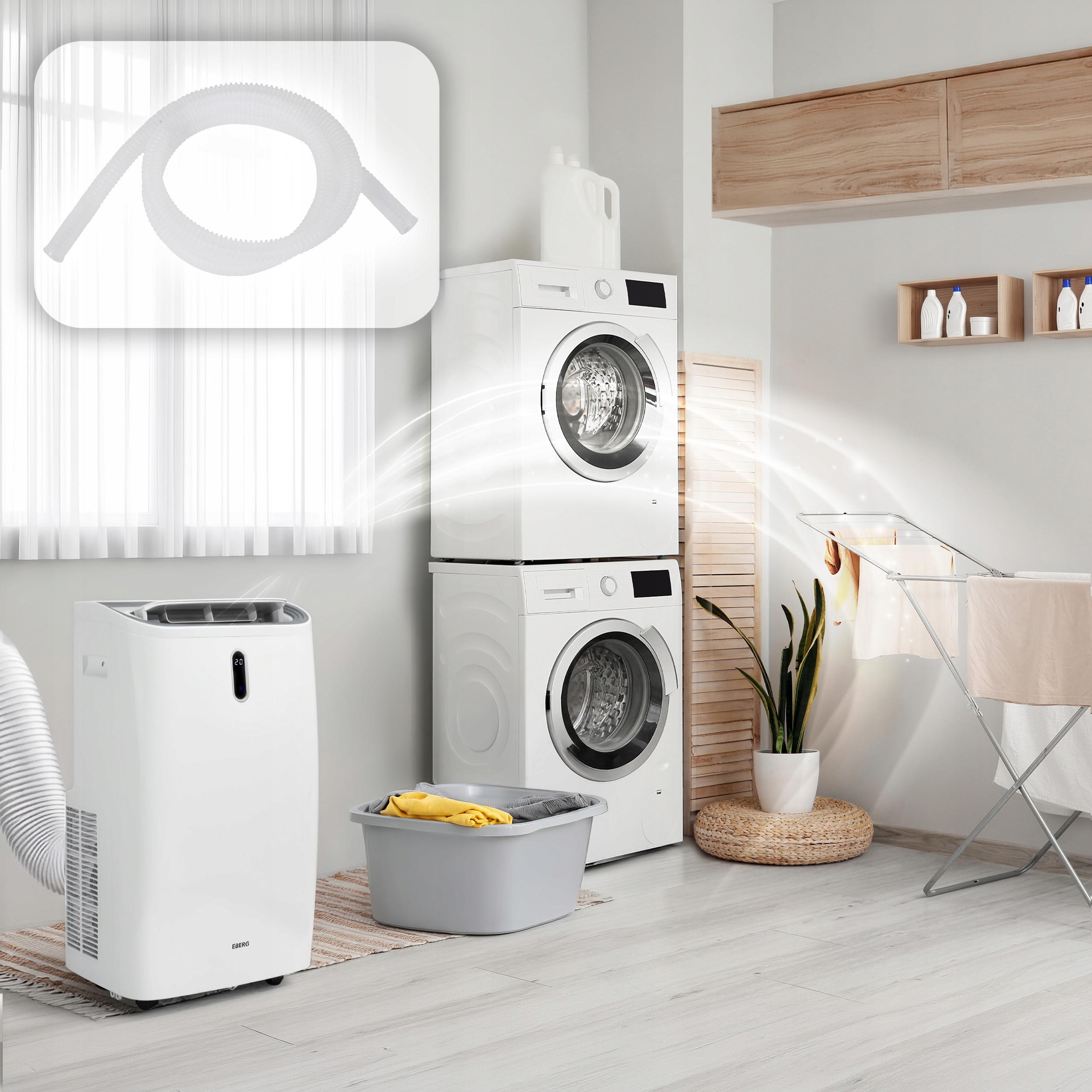 Klimatyzator przenośny EBERG VIGO 4,7kW 4w1 WiFi Osuszacz + Funkcja grzania Rodzaj przenośny