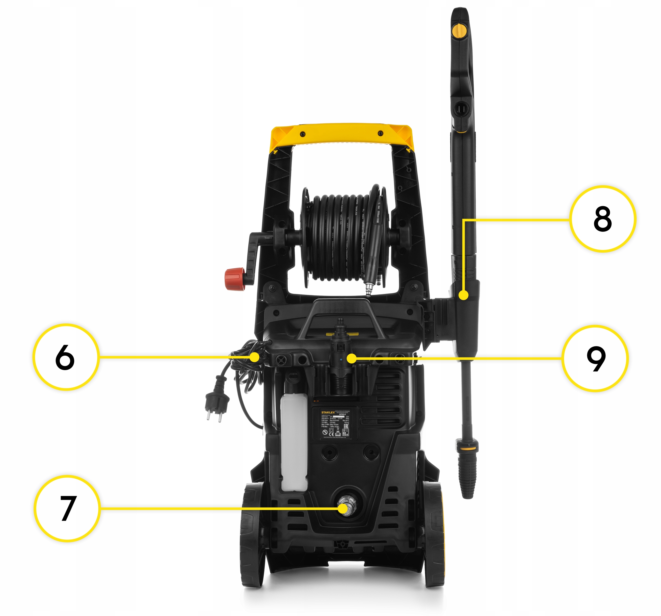 MYJKA CIŚNIENIOWA STANLEY 2500W 285ewBAR NA DYSZY ALU POMPA ATIO Waga urządzenia 11.6 kg