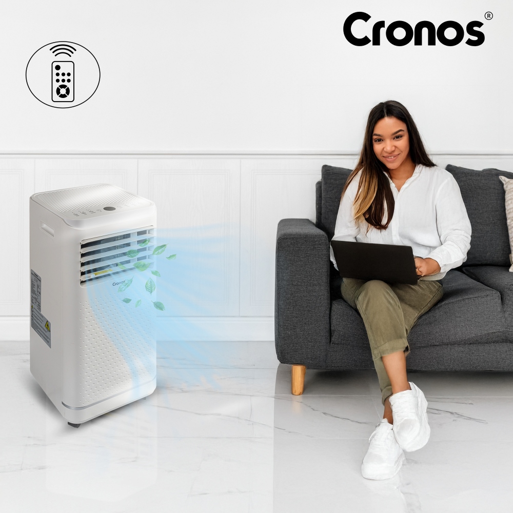 KLIMATYZATOR PRZENOŚNY 2600W CICHY 2,6KW 25m2 PILOT I AKCESORIA CRONOS Sterowanie manualne na pilot