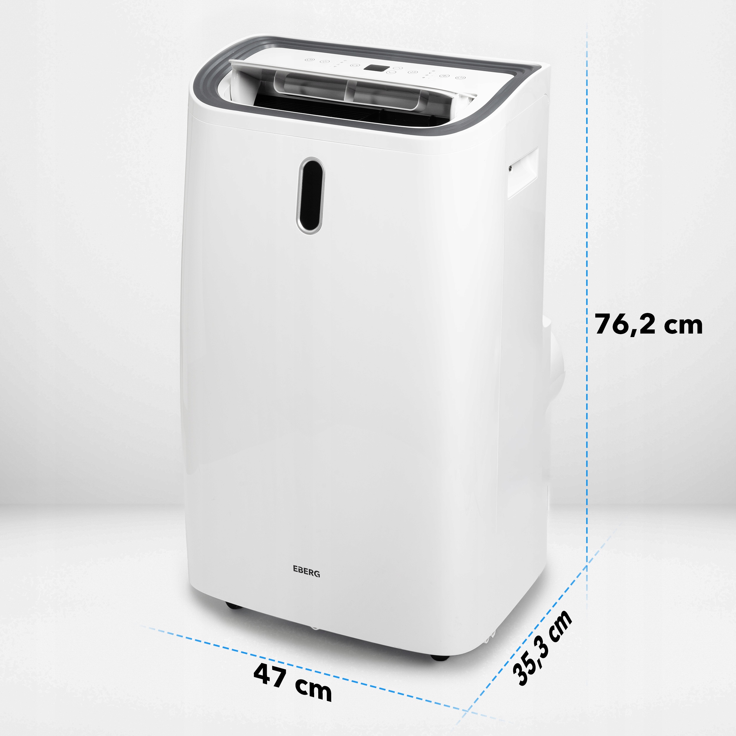 Klimatyzator przenośny EBERG VIGO 4,7kW 4w1 WiFi Osuszacz + Funkcja grzania Zdolność osuszania 49.4 l/24h