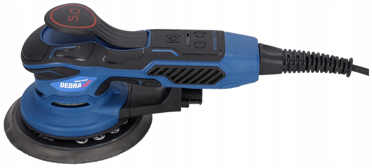 SZLIFIERKA MIMOŚRODOWA OSCYLACYJNA 2 pady 150mm 125mm Regulacja 350W DEDRA Kod producenta DED7983