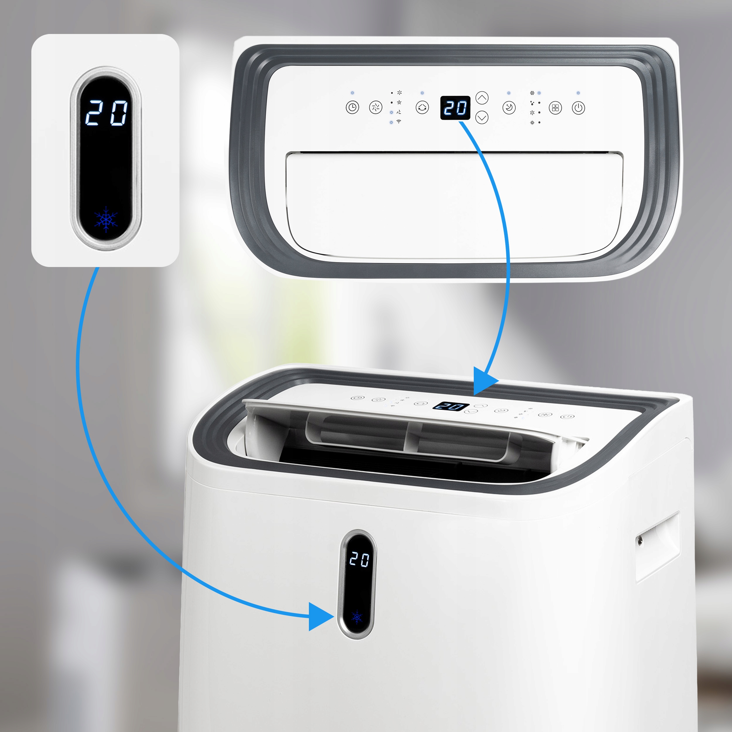 Klimatyzator przenośny EBERG VIGO 4,7kW 4w1 WiFi Osuszacz + Funkcja grzania Kod producenta VIGO V47E1
