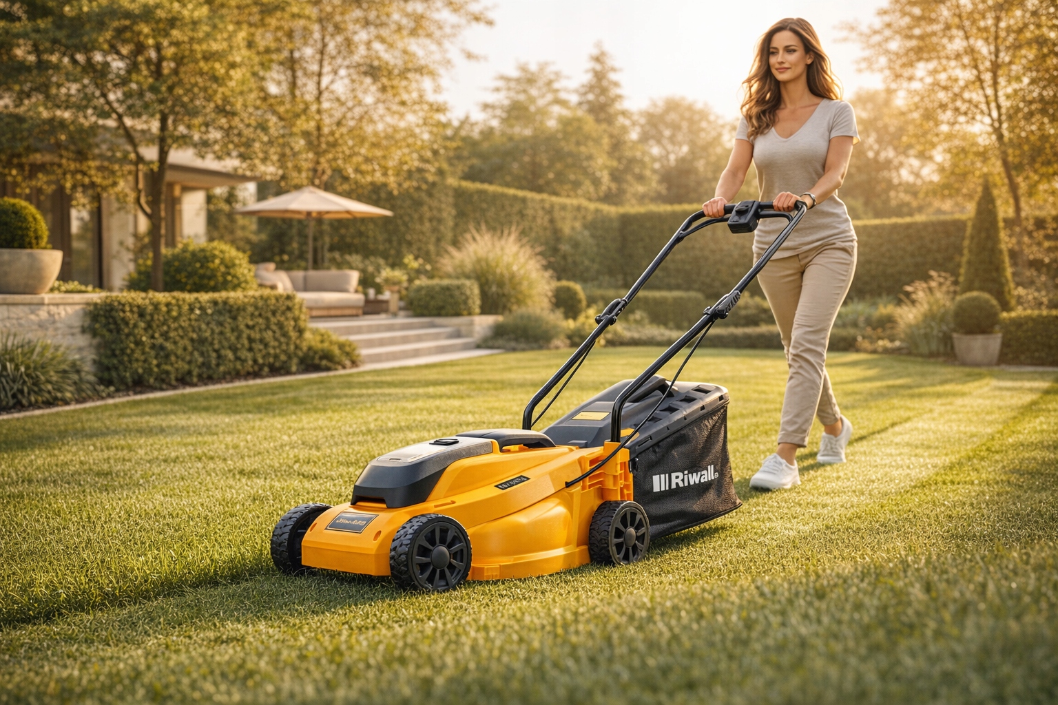 KOSIARKA AKUMULATOROWA INDUKCYJNA RIWALL 3320i 20V 4Ah 33cm + aku ładowarka Kod producenta KOSIARKA RALM 3320I SET
