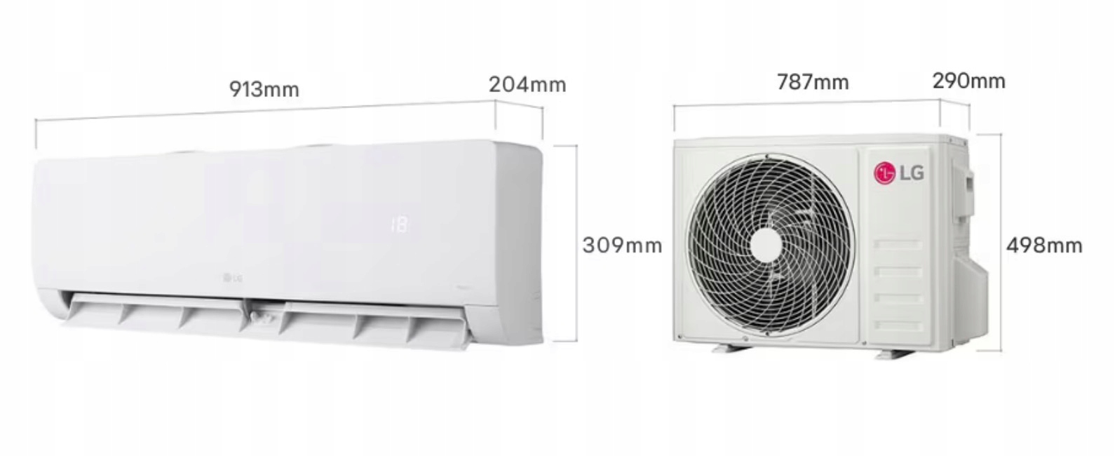 Klimatyzator ścienny LG Dualcool WZ12AWN 3,5kW WIFI - komplet Klasa energetyczna- chłodzenie A++