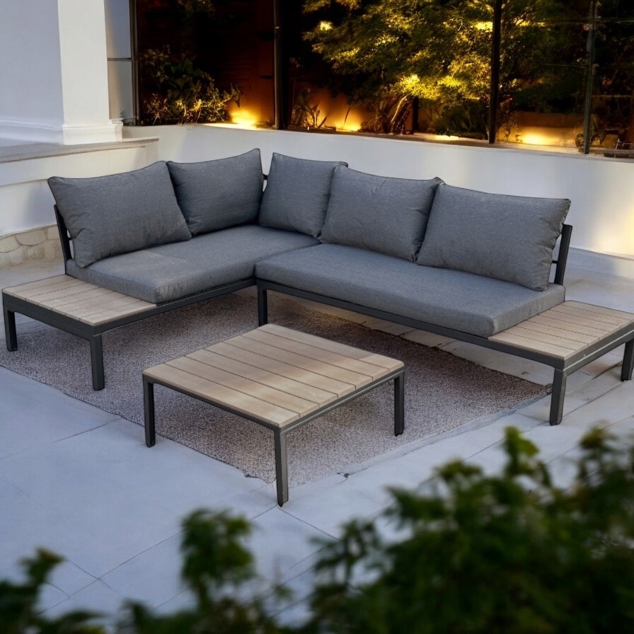 NAROŻNIK OGRODOWY MAS-XL-03 MEBLE OGRODOWE ZESTAW MEBLI OGRODOWYCH SZARY EAN (GTIN) 5906293694047