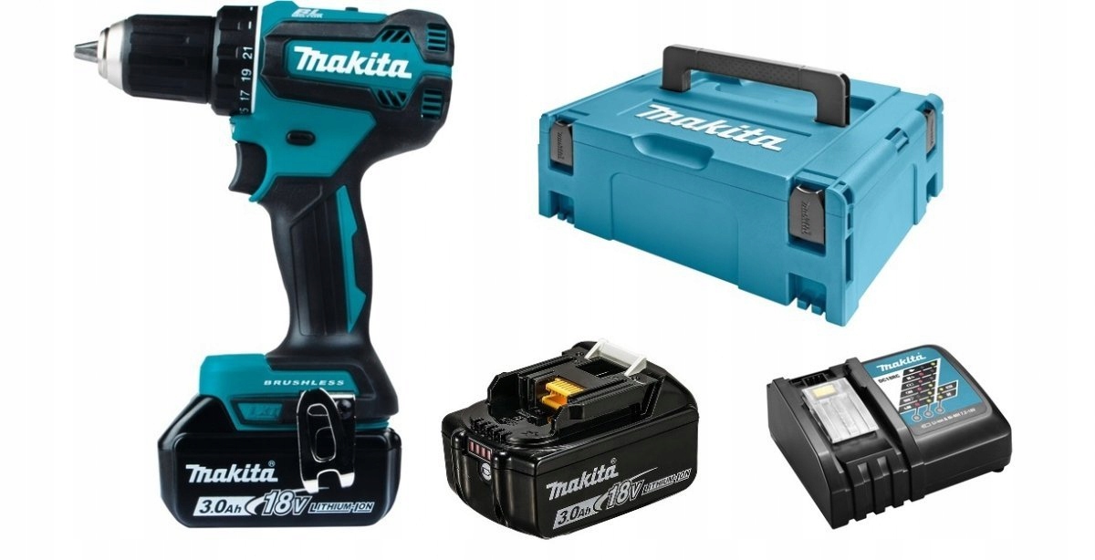 MAKITA DDF485RFJ WIERTARKO WKRĘTARKA 18V 2x3.0Ah