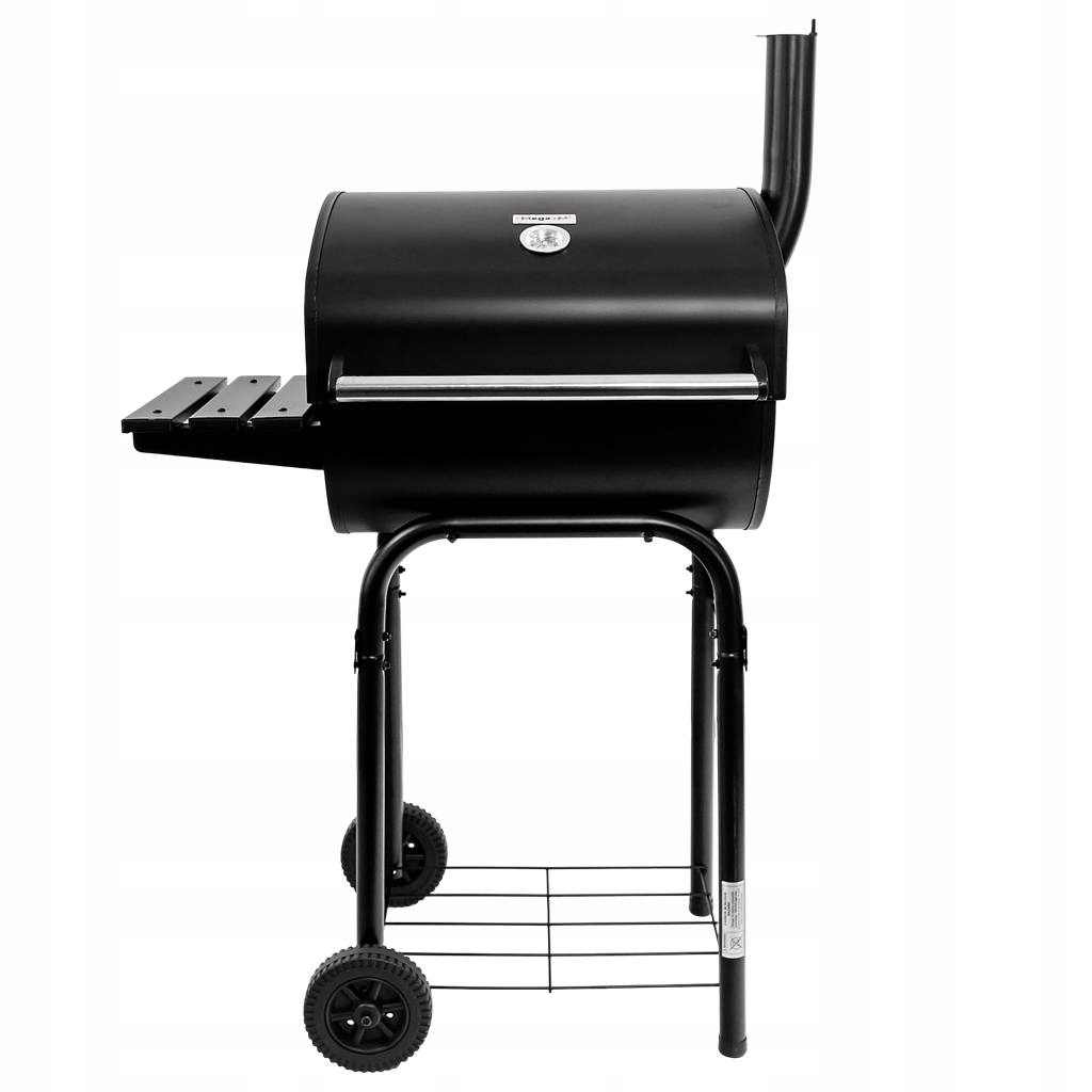 Grill Ogrodowy Węglowy z Pokrywą i KOMINEM BECZKOWY 2 CHROMOWANE RUSZTY EAN (GTIN) 5905711624277