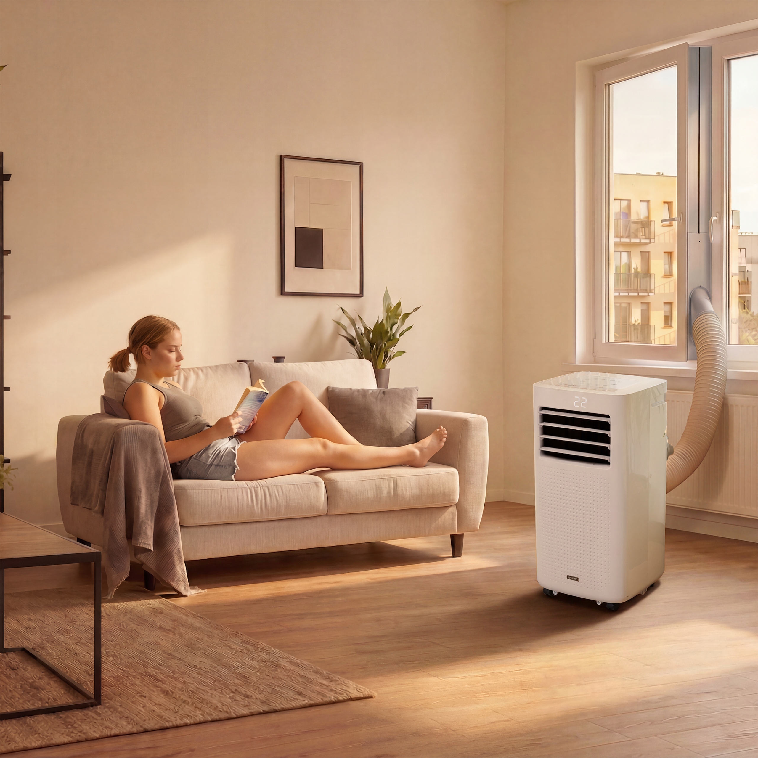 Klimatyzator przenośny Cichy Mały 3kW 30m2 Yoer Osuszacz WiFi +Pompa ciepła Kod producenta PAC03W FrostBox Klimatyzacja Funkcja grzania