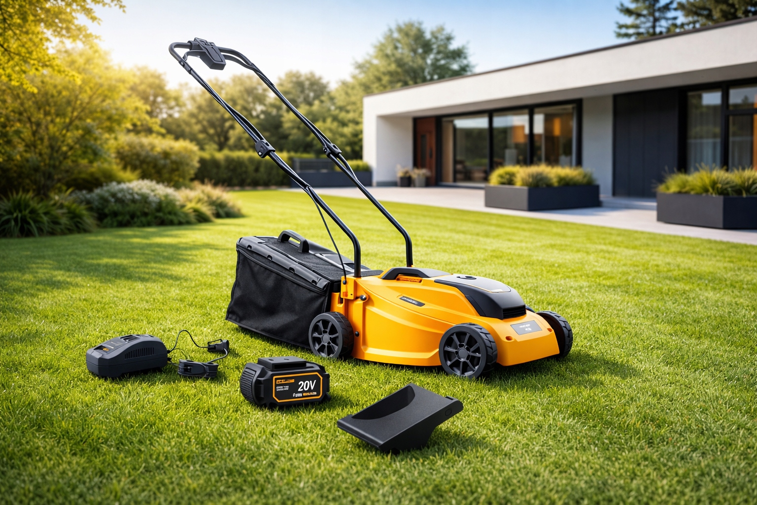 Kosiarka akumulatorowa indukcyjna Riwall 3320i 20V 4Ah 33cm + aku ładowarka Kosz z koszem