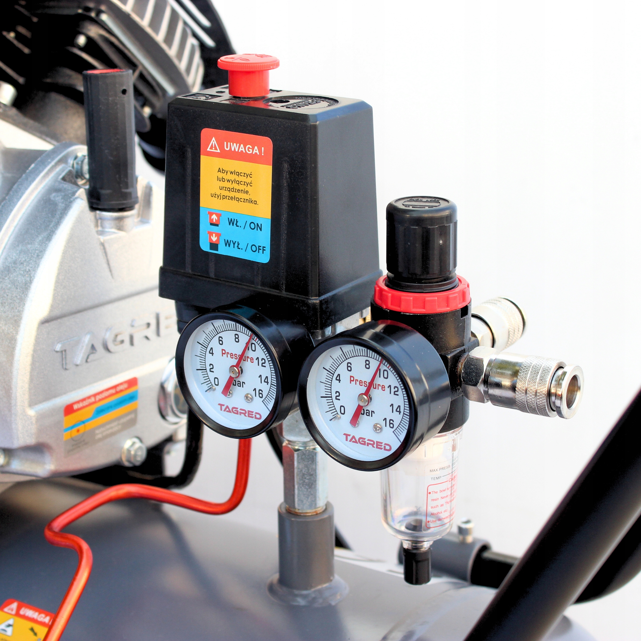 Kompresor sprężarka 50L V2 10bar Pro-Line Wzmocniony Wydajny Mocny + Olej Wydajność efektywna 640 l/min