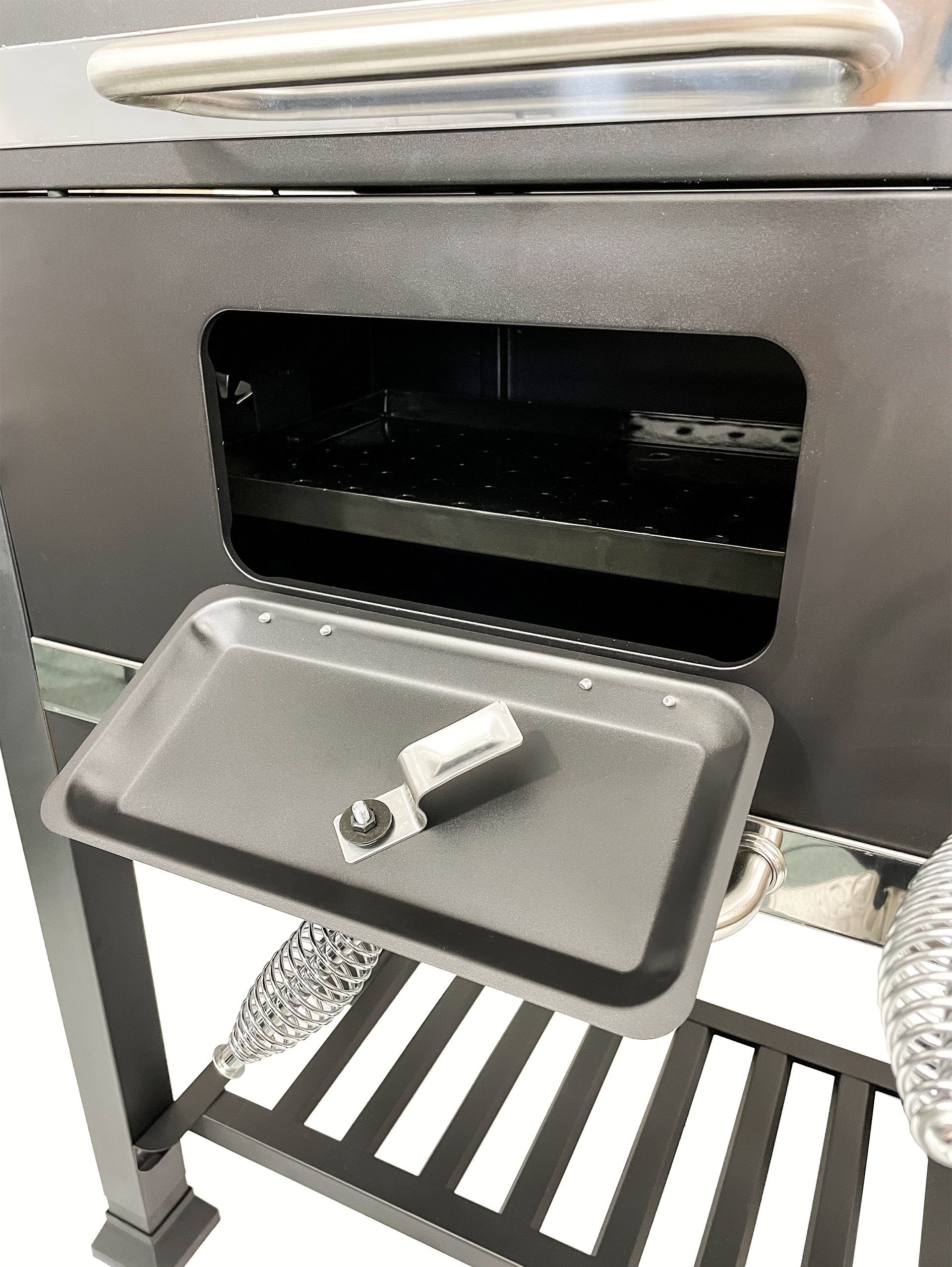 GRILL WĘGLOWY XXL PODWÓJNY RUSZT POKRYWA POPIELNIK TERMOMETR BBQ 1011 Wysokość grilla 106 cm