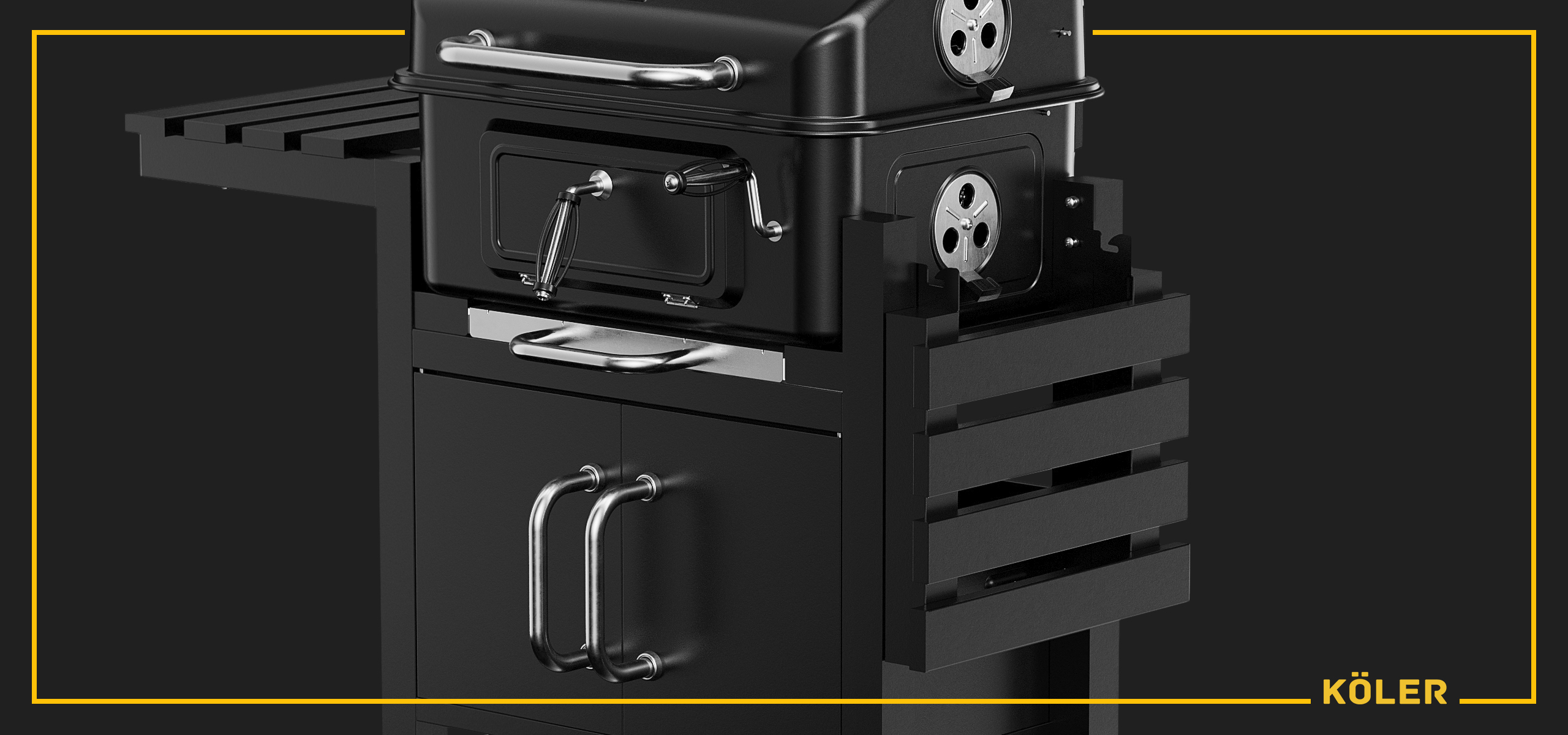 GRILL WĘGLOWY Ogrodowy Ember CH2 ŻELIWNY RUSZT EMALIA DUŻY z Pokrywą +Płyta Waga 36 kg