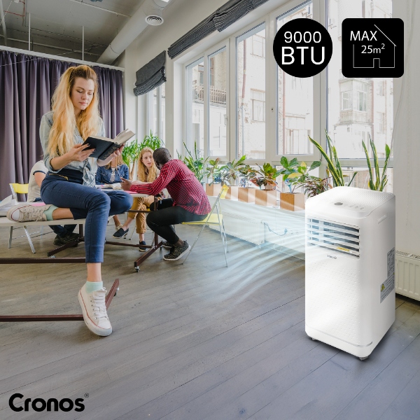 KLIMATYZATOR PRZENOŚNY 2600W CICHY 2,6KW 25m2 PILOT I AKCESORIA CRONOS Moc ogrzewania 0 W