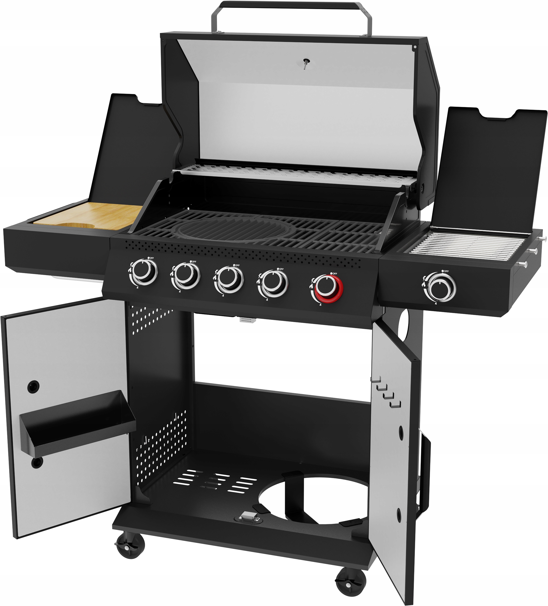 GRILL GAZOWY Yao 5+1 19KW żeliwny ruszt palnik na podczerwień YATO YG-20031 Kod producenta YG-20031