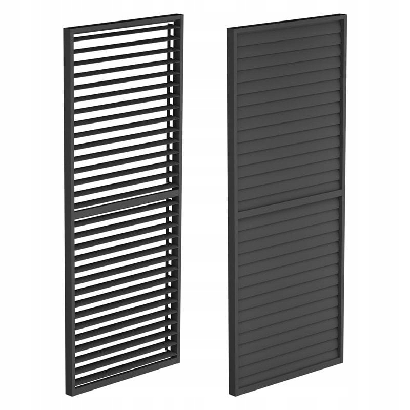 RUCHOMY PANEL ŻALUZJOWY ANTRACYTOWY 4M DO PERGOLI 123X218CM ŚCIANKA Kod producenta 9720 D4M M BK