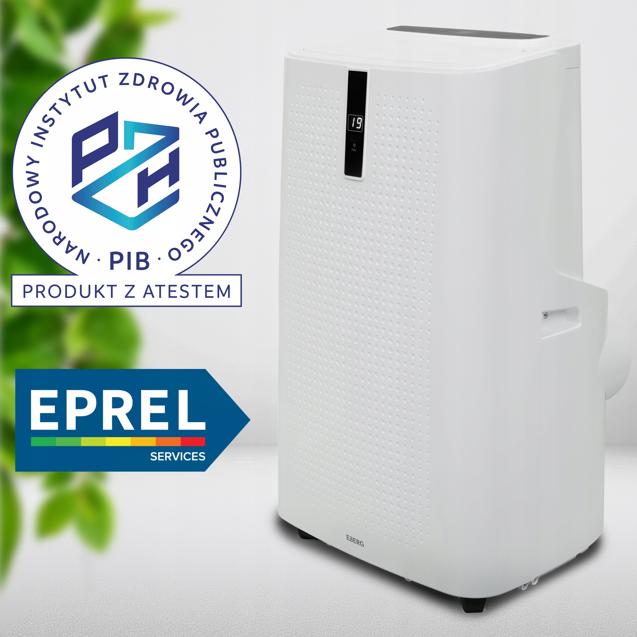 Klimatyzator przenośny EBERG ENVA 3,5kW 3w1 WiFi osuszacz 56l/24h+ClimaLock Kod producenta Klimatyzator EBERG ENVA E35J2 WiFi +uszczelka