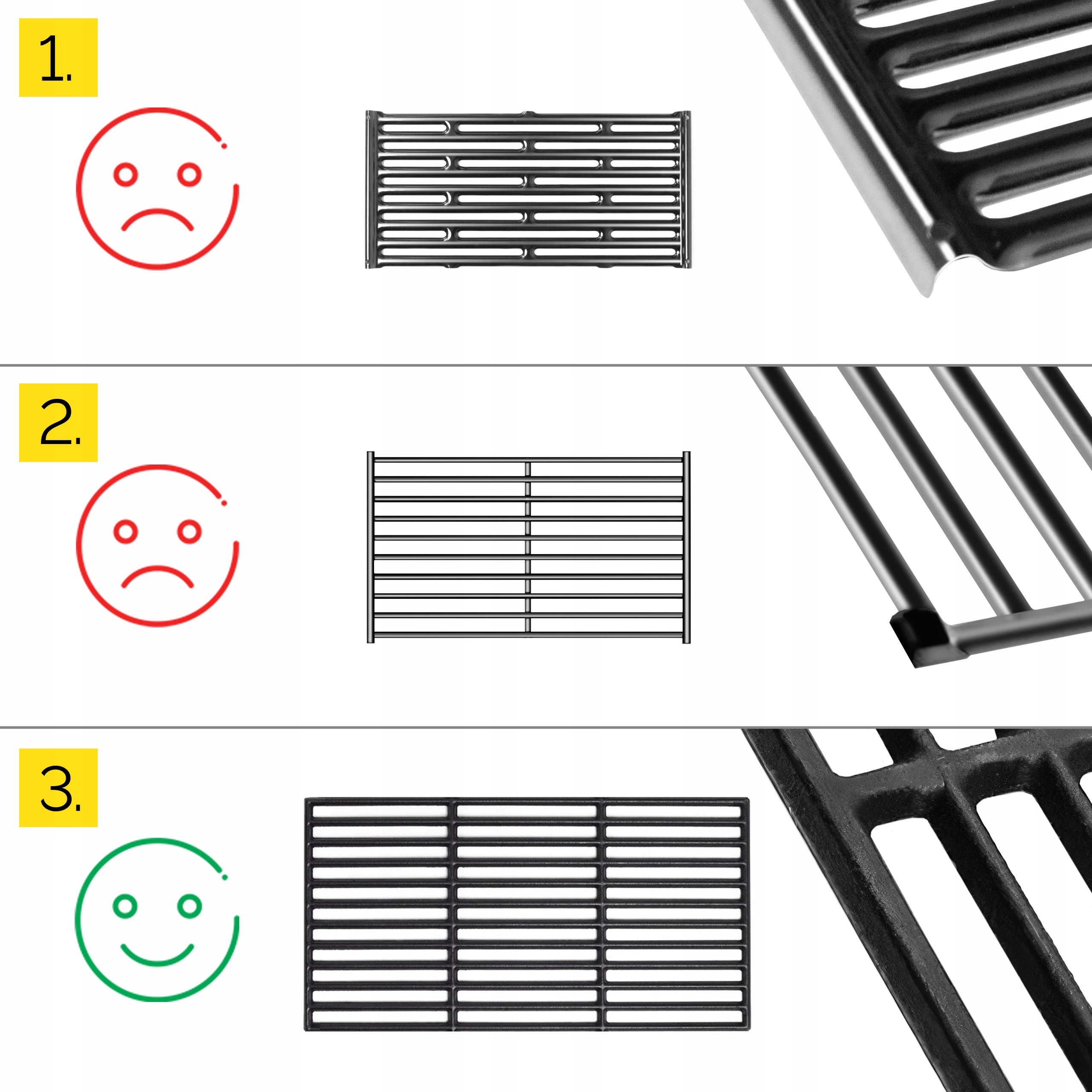 Grill gazowy Ogrodowy ŻELIWNY nierdzewny Yoer 2+1 +10,15 kW +szafa na butlę Szerokość rusztu 46 cm