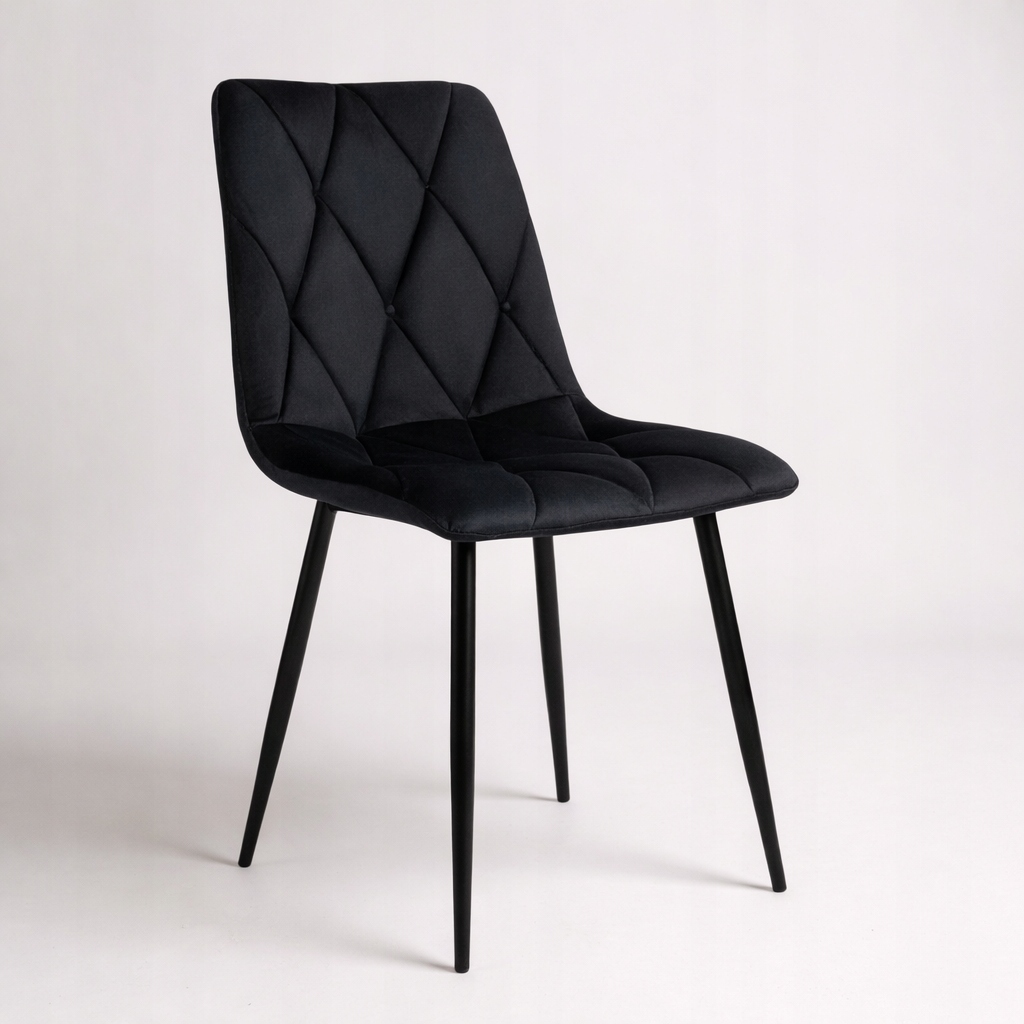 Krzesło Tapicerowane Welurowe 6szt OEKOTEX Krzesła do Jadalni Kuchni Salonu Model Velvet W001RDCx6