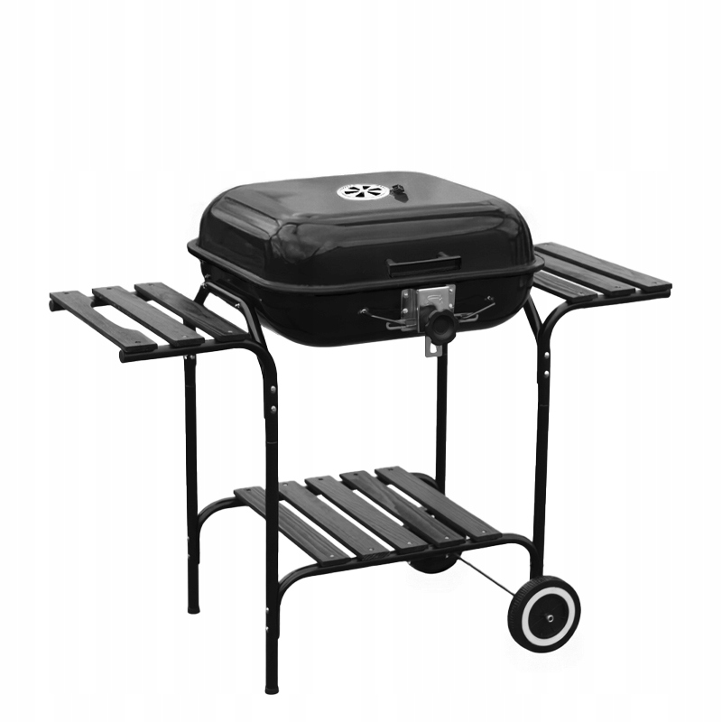GRILL WĘGLOWY ZAMYKANY OGRODOWY DUŻY Z POKRYWĄ PÓŁKAMI REGULOWANY RUSZT Waga produktu z opakowaniem jednostkowym 10 kg