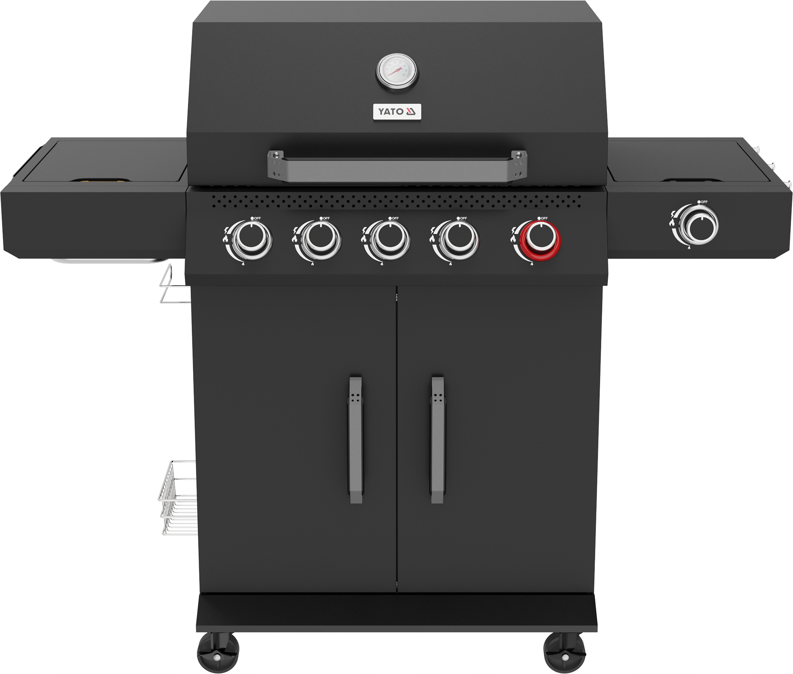 GRILL GAZOWY Yao 5+1 19KW żeliwny ruszt palnik na podczerwień YATO YG-20031 Marka Yato