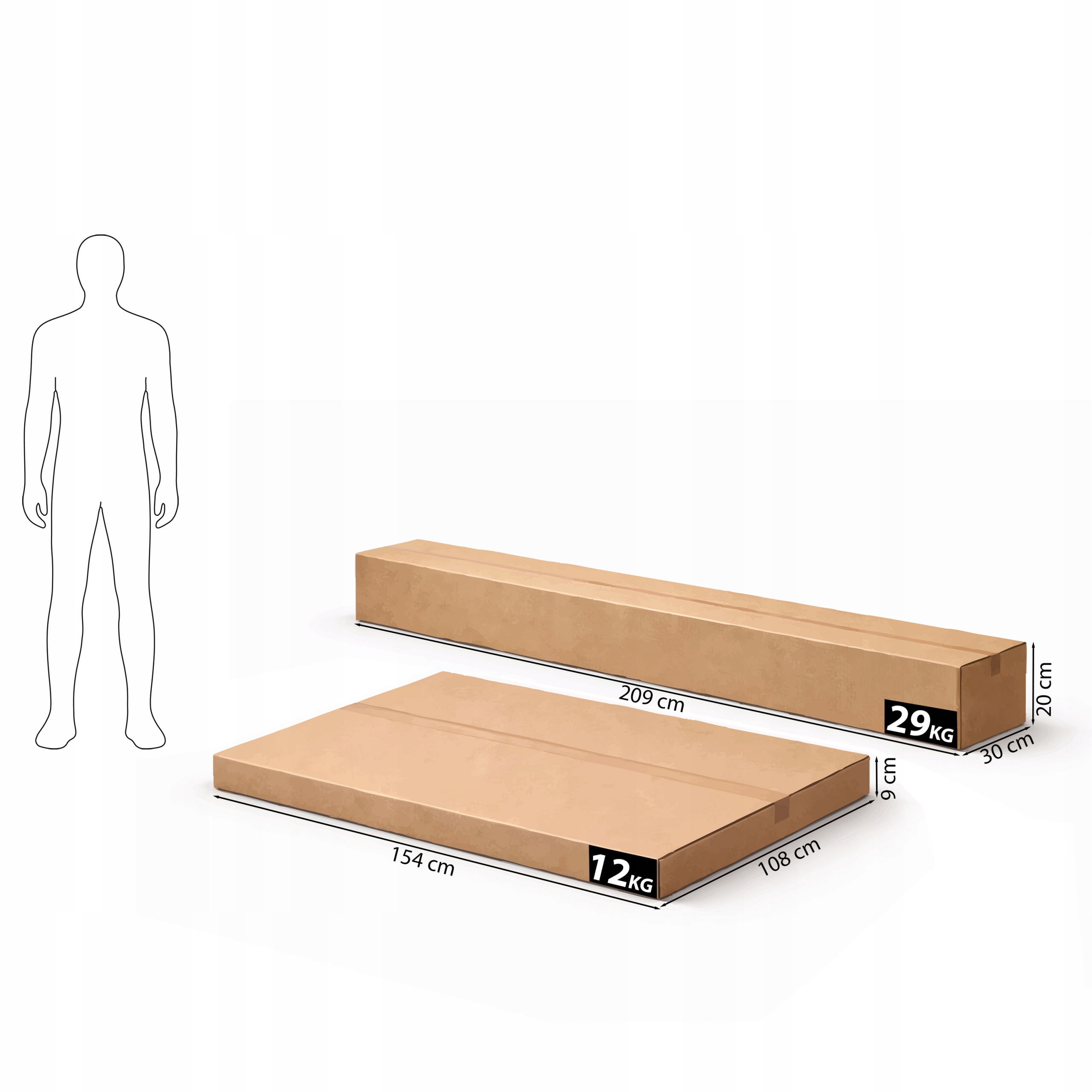 Łóżko 140x200 tapicerowane z pojemnikiem + materac, czarne, LED, od ręki Szerokość mebla 148 cm