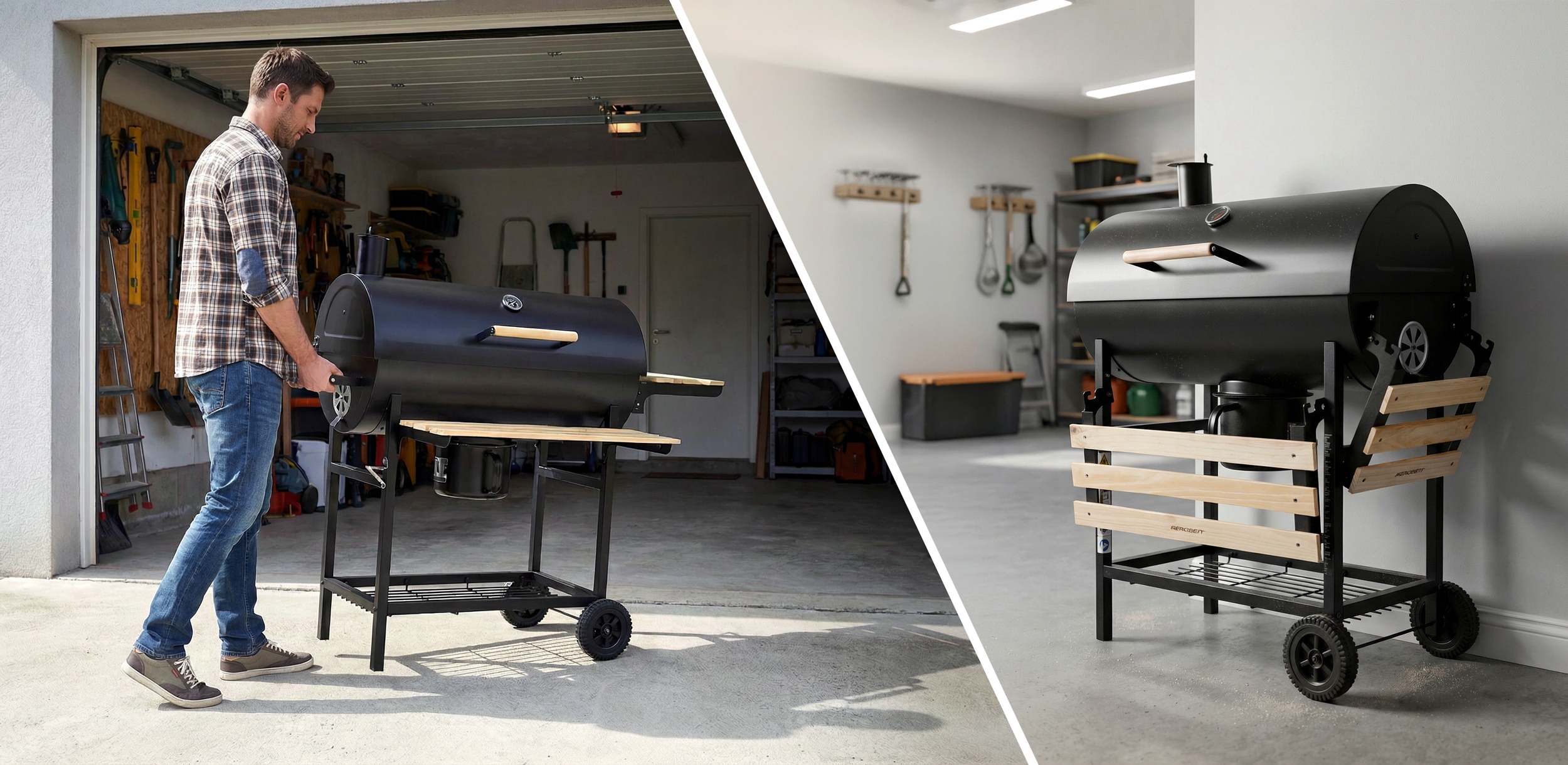 GRILL OGRODOWY WĘGLOWY BECZKOWY | KOMIN | TERMOMETR | POPIELNIK | XXL Długość rusztu 57 cm