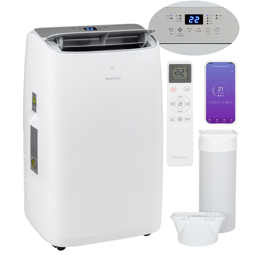 Klimatyzator przenośny pokojowy z funkcją grzania 3,5kW 4w1 UV Froya