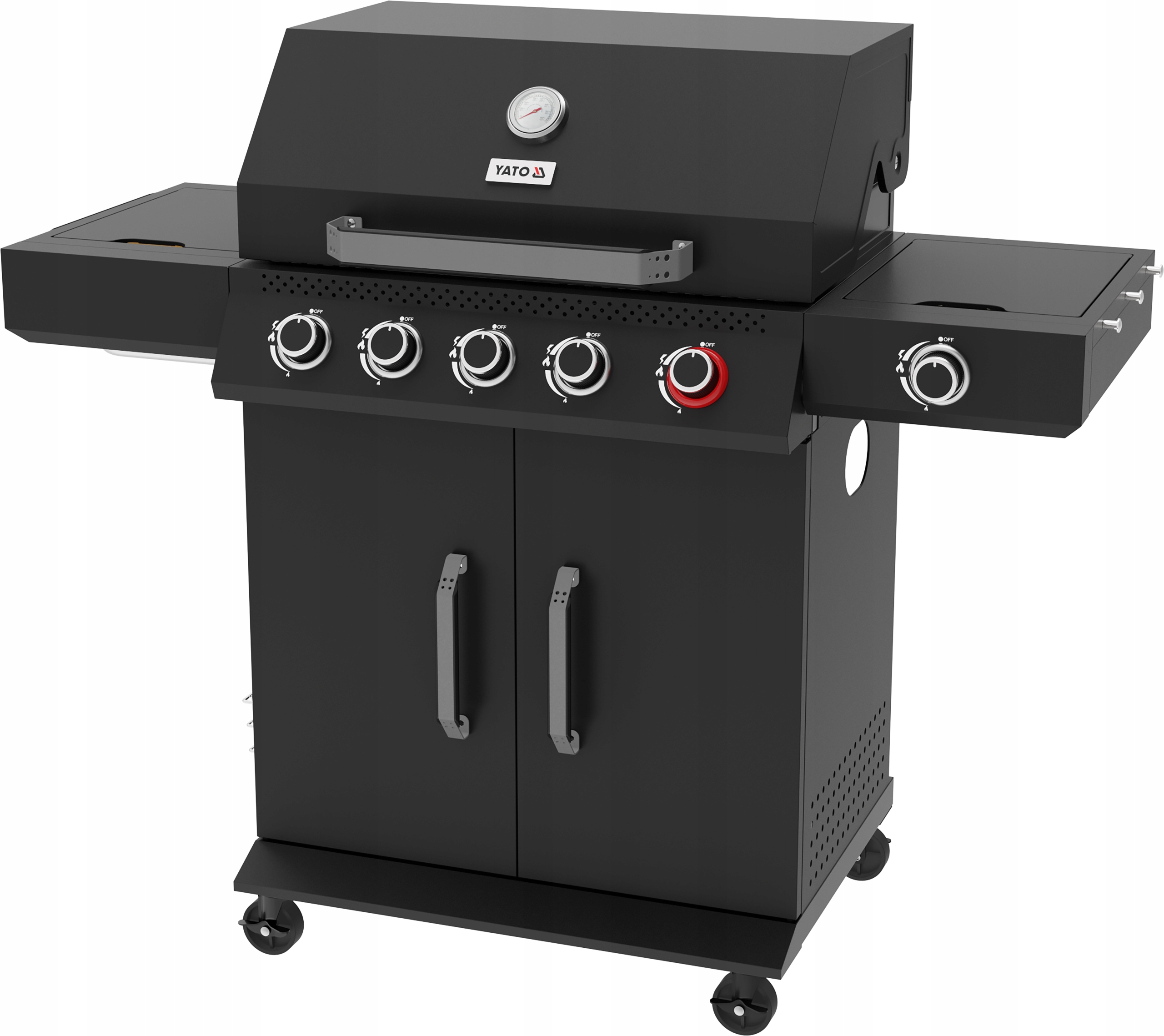 GRILL GAZOWY Yao 5+1 19KW żeliwny ruszt palnik na podczerwień YATO YG-20031