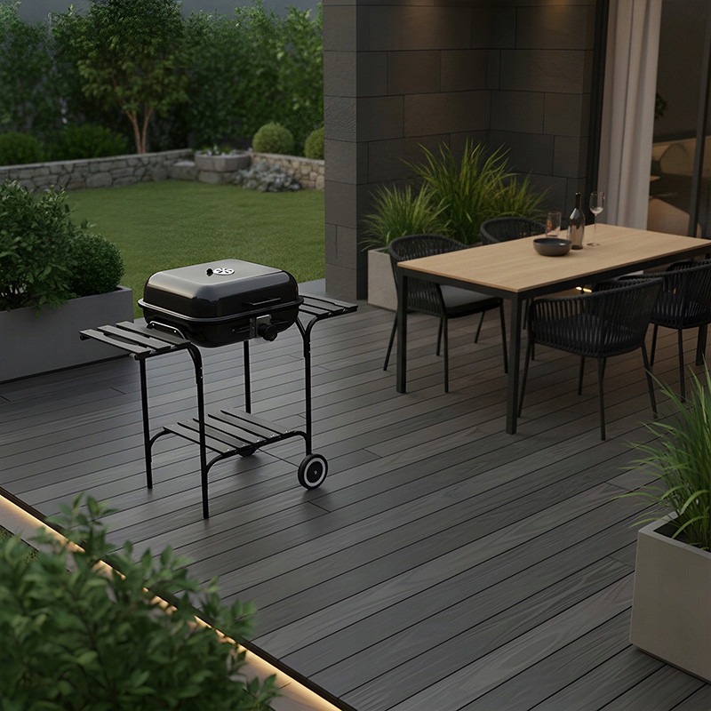 GRILL WĘGLOWY ZAMYKANY OGRODOWY DUŻY Z POKRYWĄ PÓŁKAMI REGULOWANY RUSZT Kod producenta VL02-BLACK